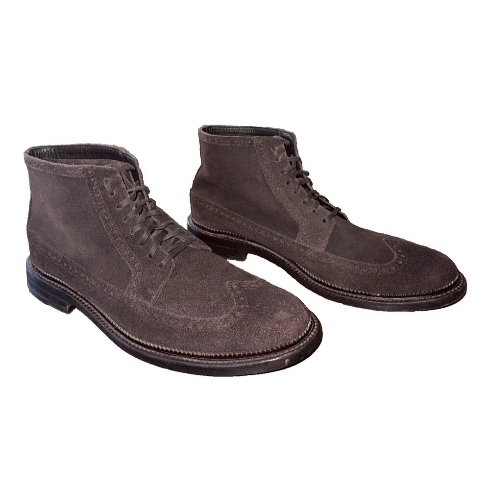 Cole Haan Jayhawker Wingtip Chukka Boots Brown Suede Lace Up Dress Casual 12M